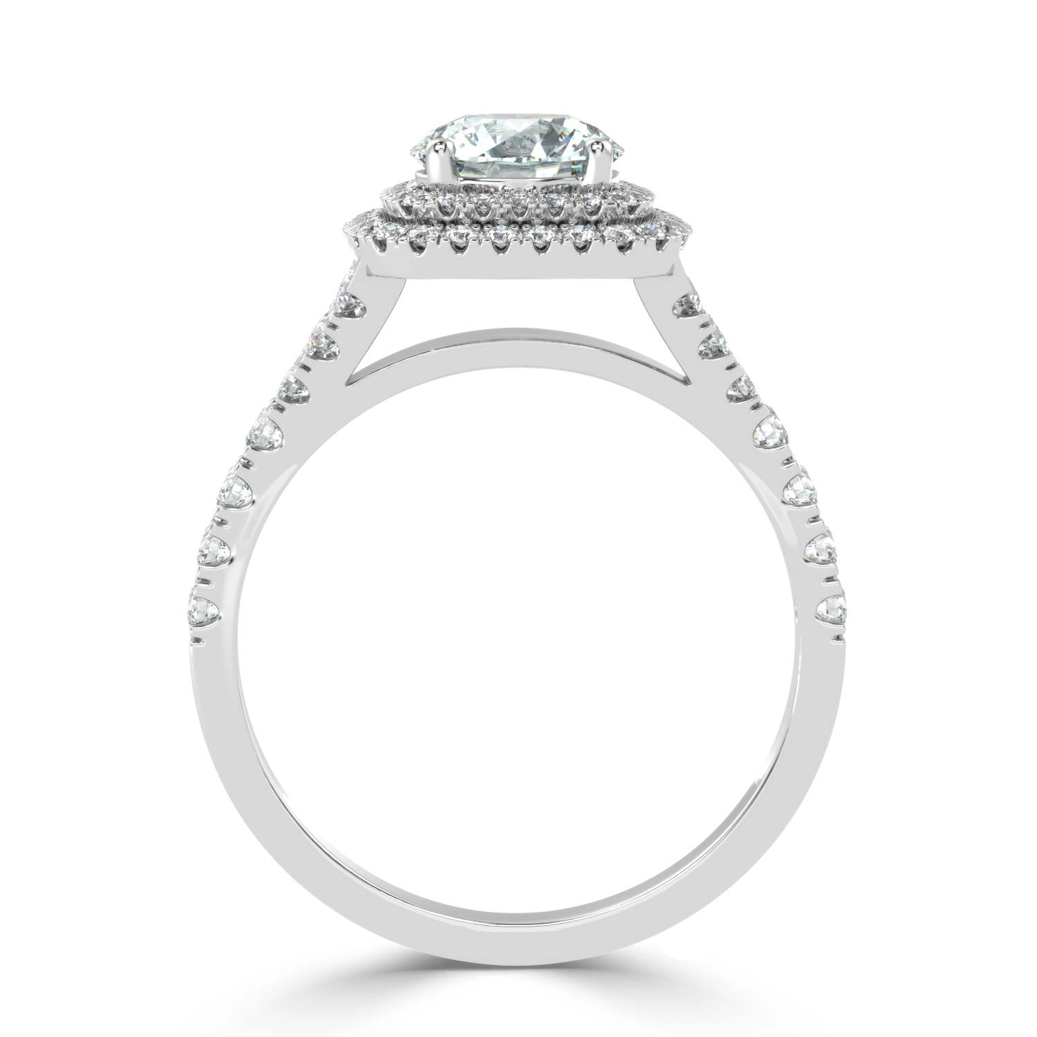 Buy 1.34Ct Halo Design Natural Diamond Ring | SolitaireKart